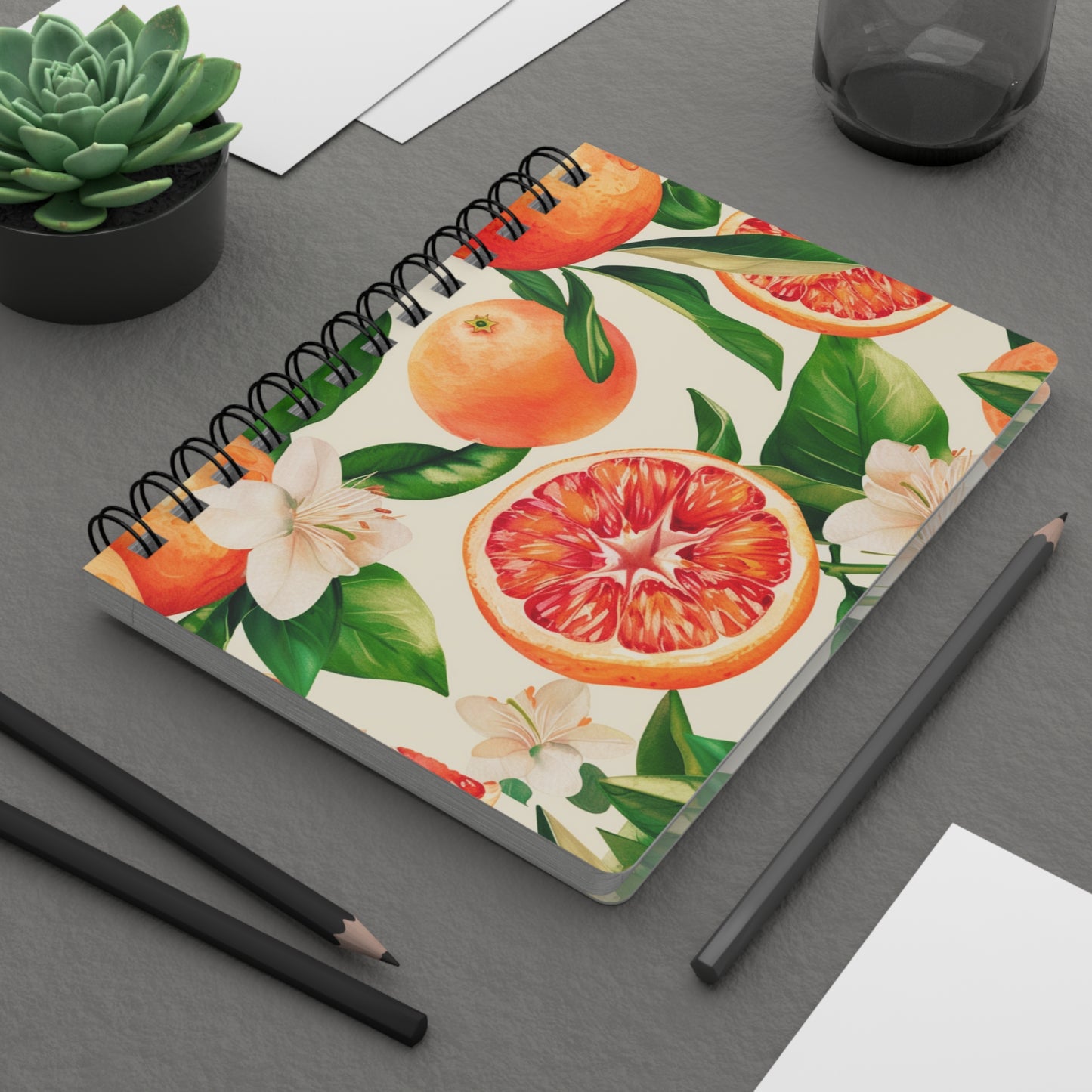 Sicilian Blood Orange Spiral Bound Notebook