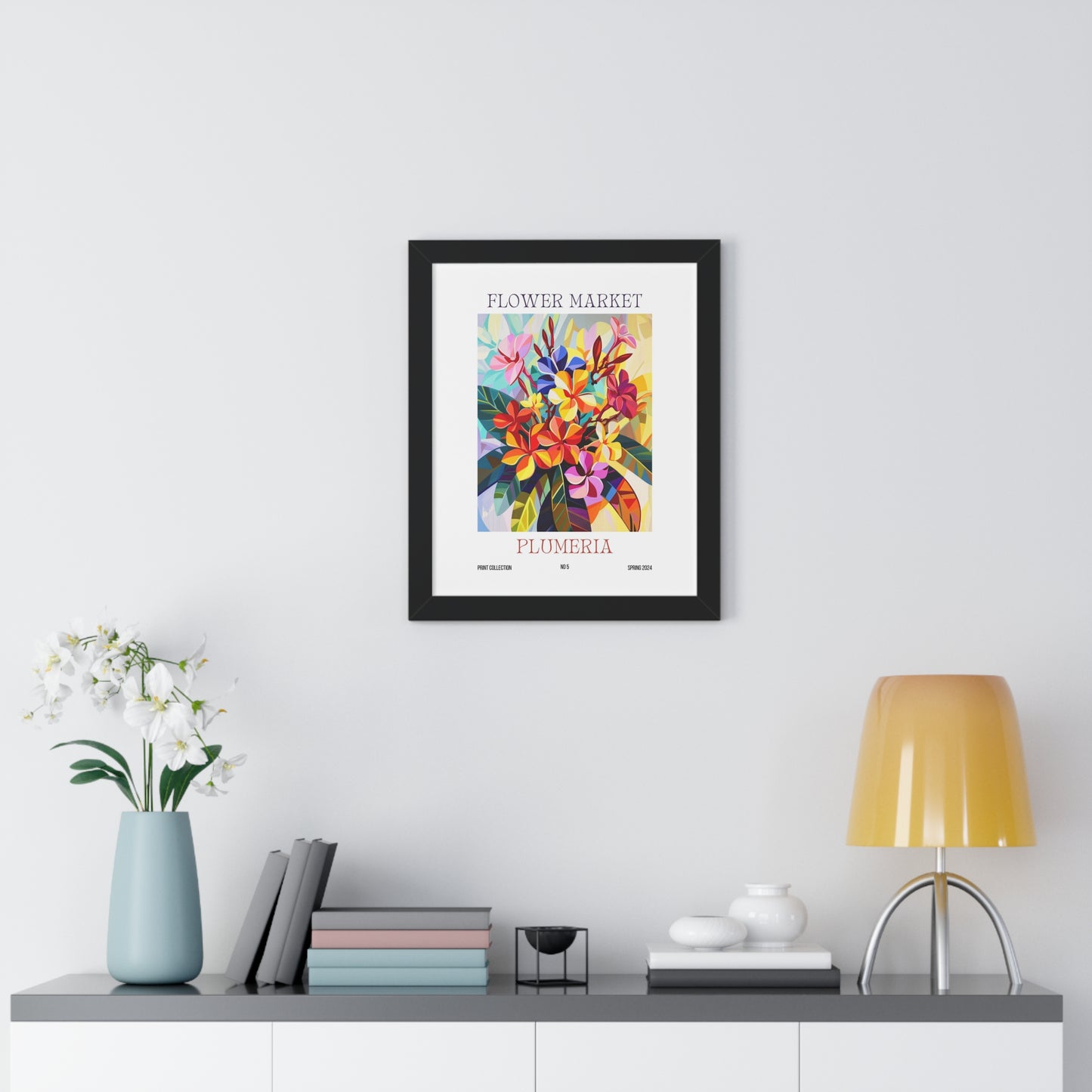Plumeria Flower Market Framed Print