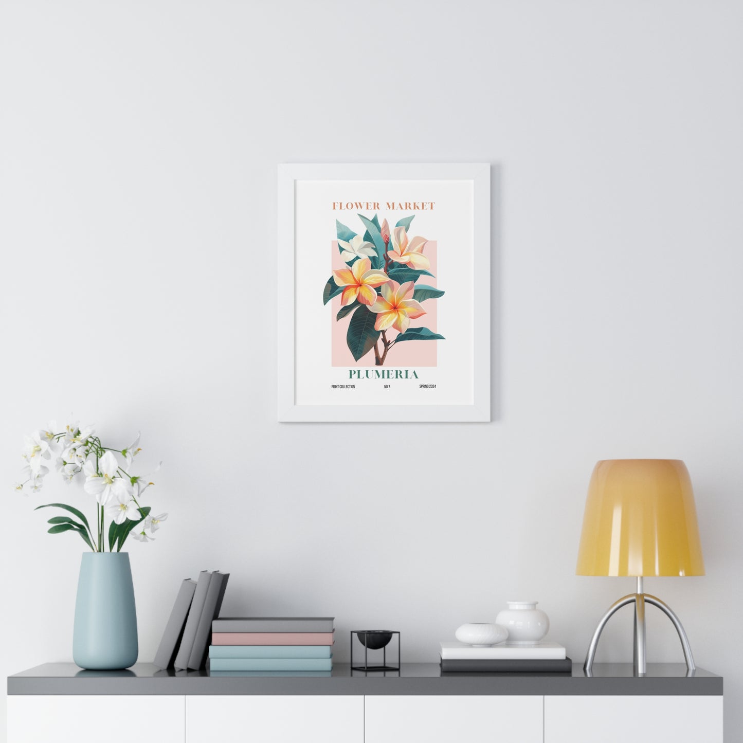 Plumeria Flower Market Framed Print