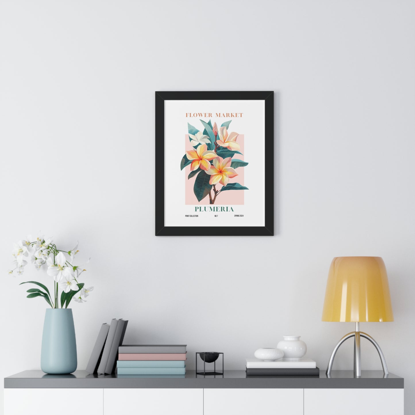 Plumeria Flower Market Framed Print