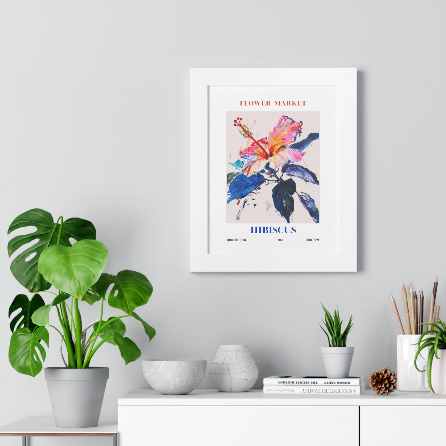 Hibiscus Flower Market Framed Print