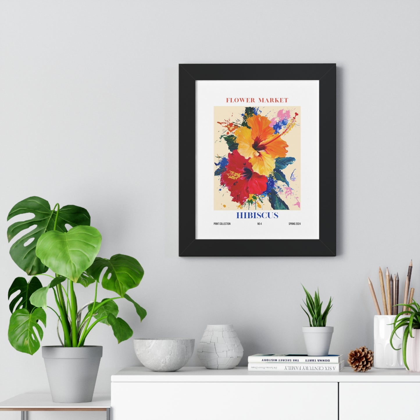 Hibiscus Flower Market Framed Print