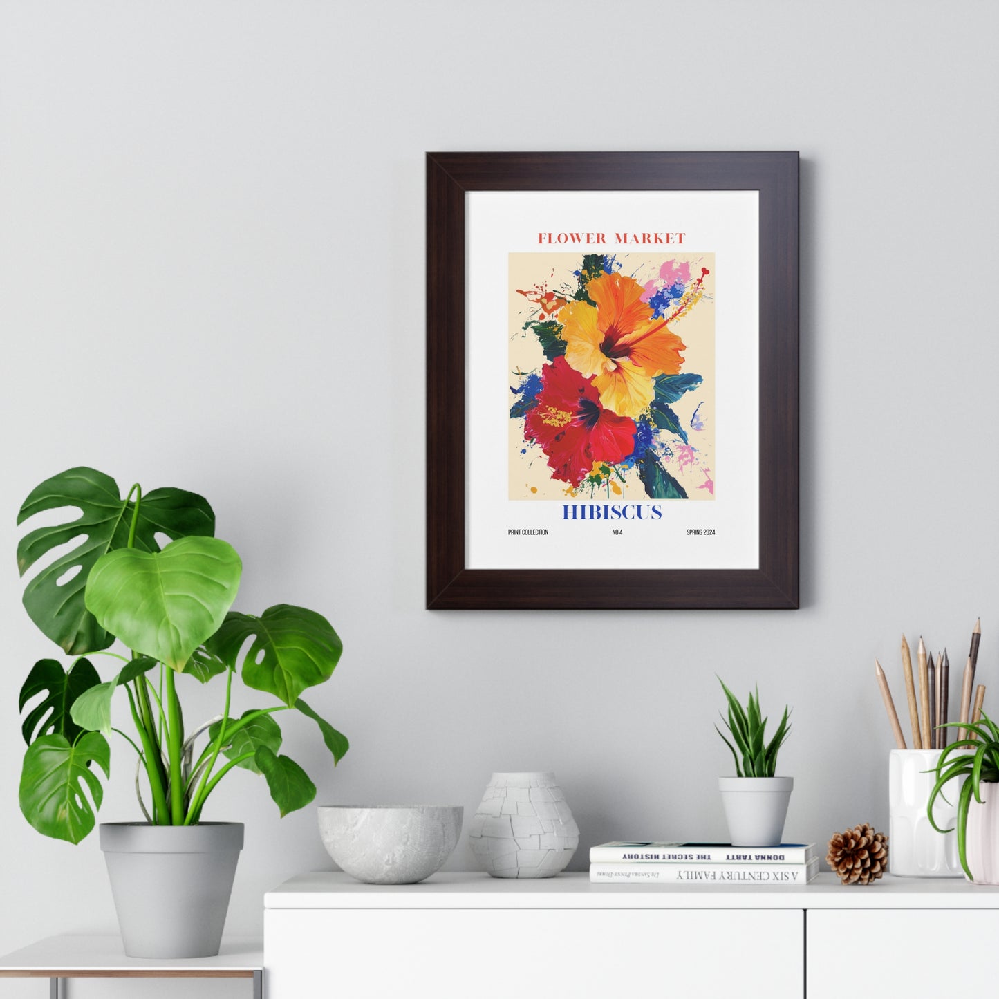 Hibiscus Flower Market Framed Print