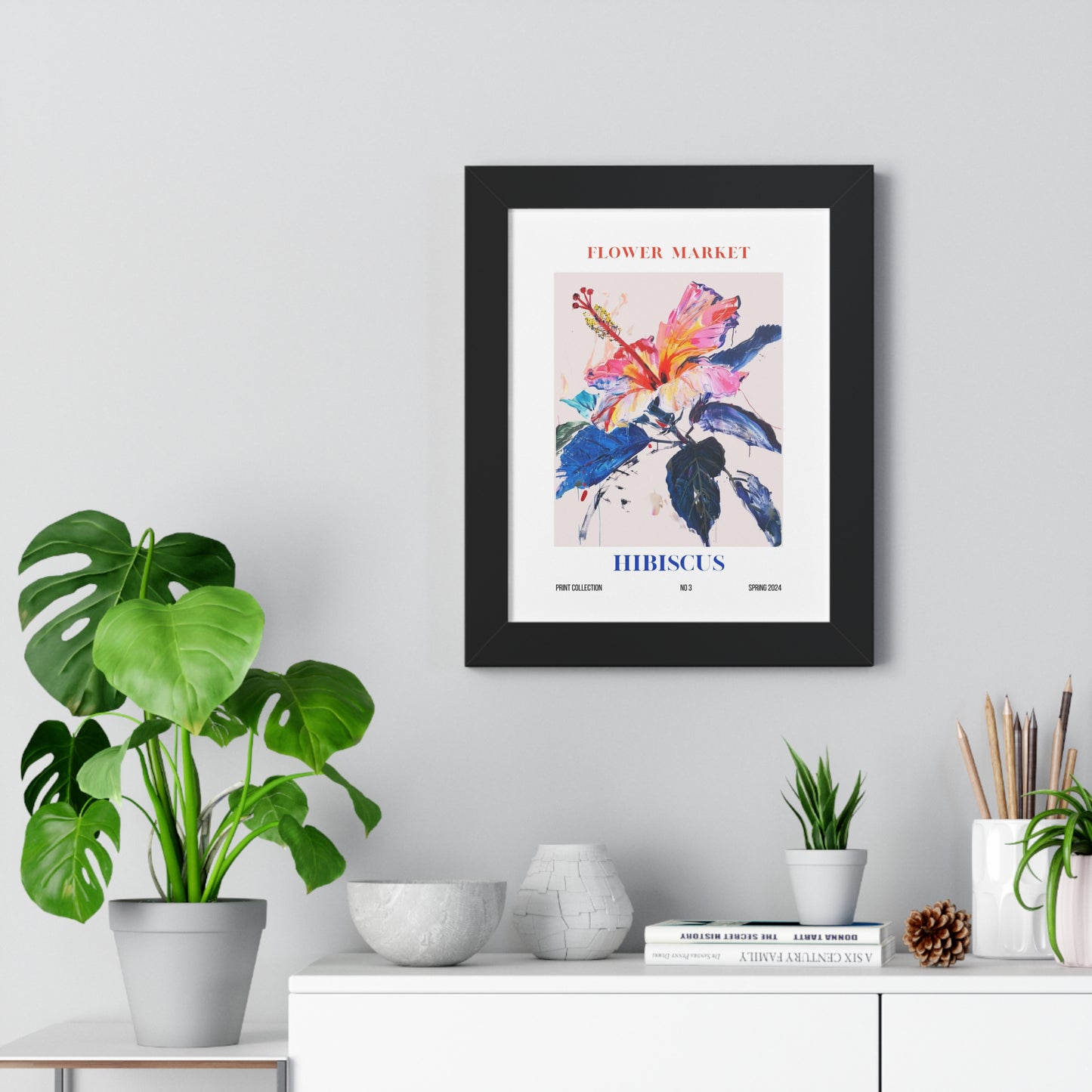 Hibiscus Flower Market Framed Print