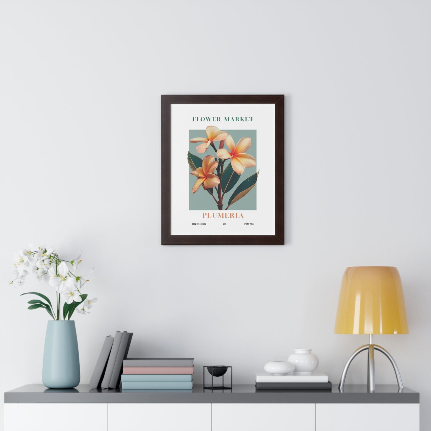 Plumeria Flower Market Framed Print