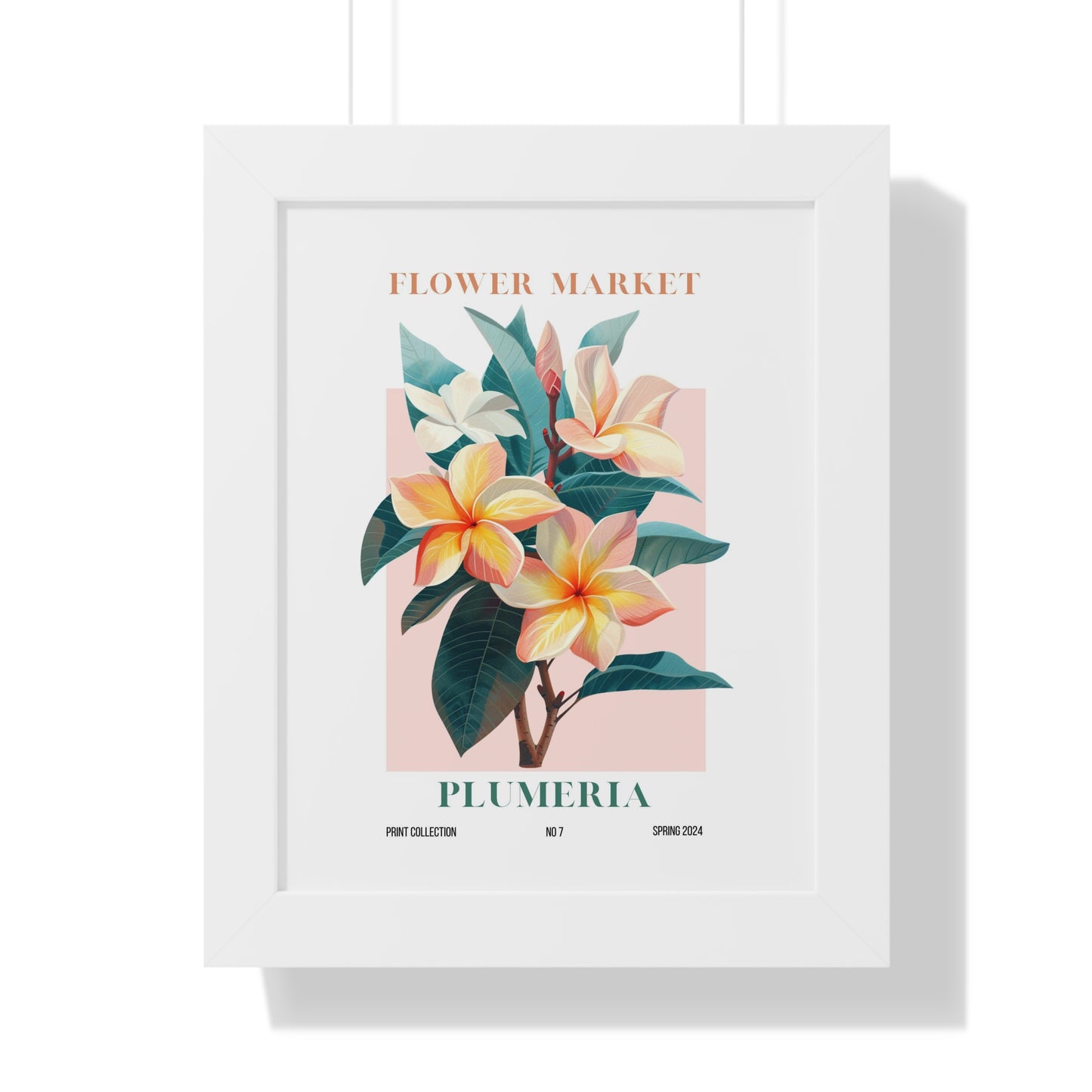 Plumeria Flower Market Framed Print