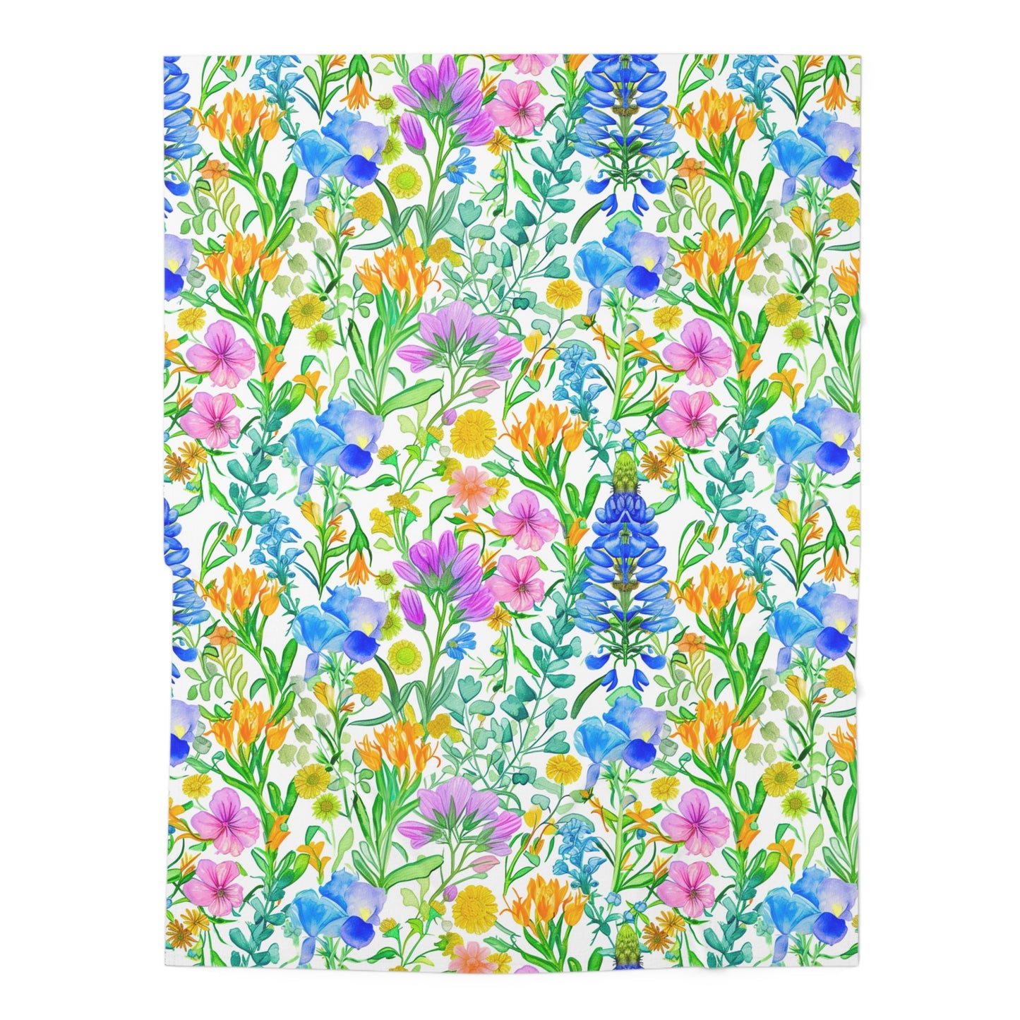 Wild Spring Flowers Baby Swaddle Blanket