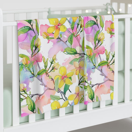 Winter Jasmine Baby Swaddle Blanket