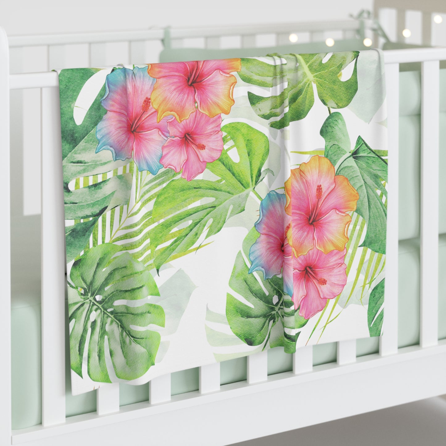 Tropical Print Baby Swaddle Blanket