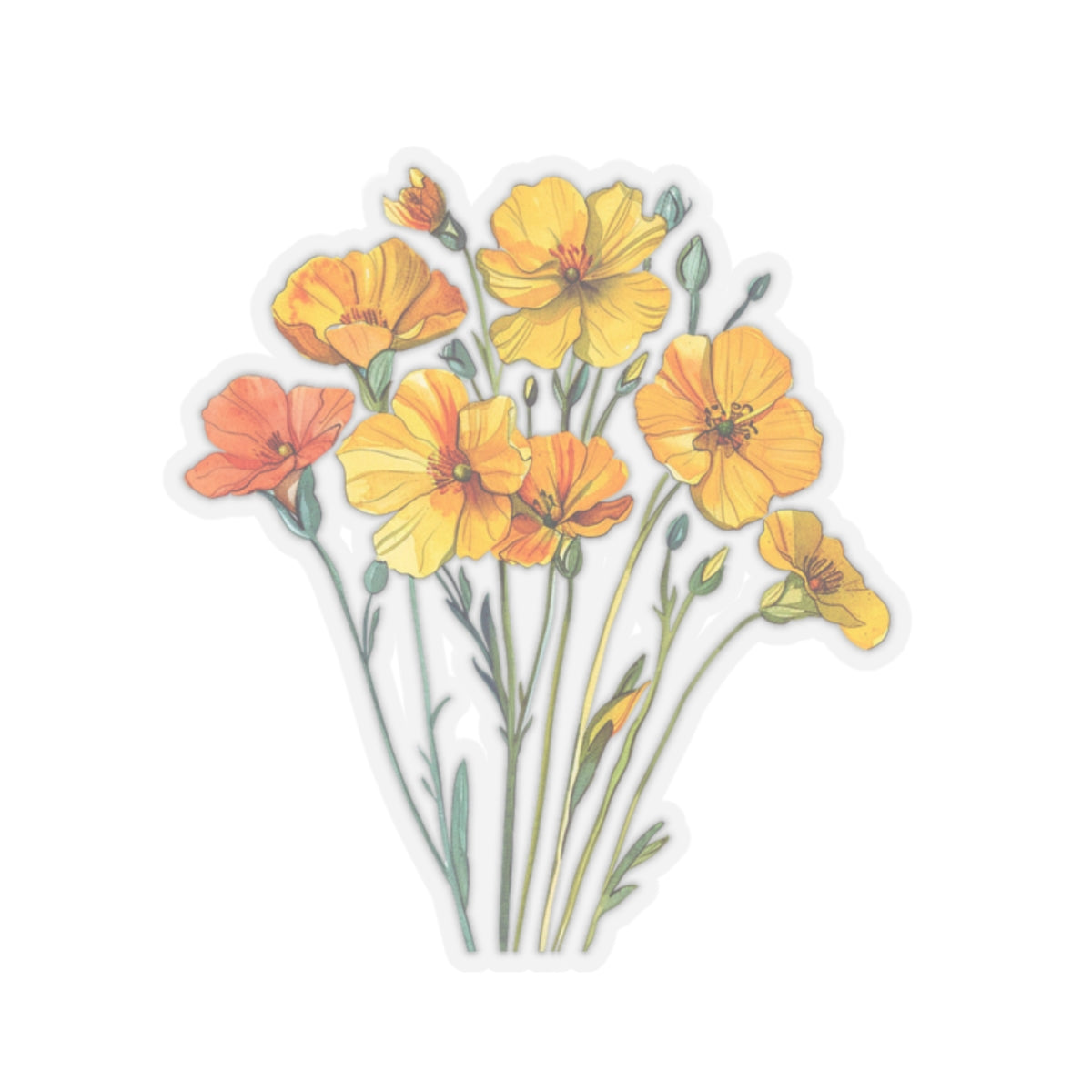 Wild Flower Bunch Sticker