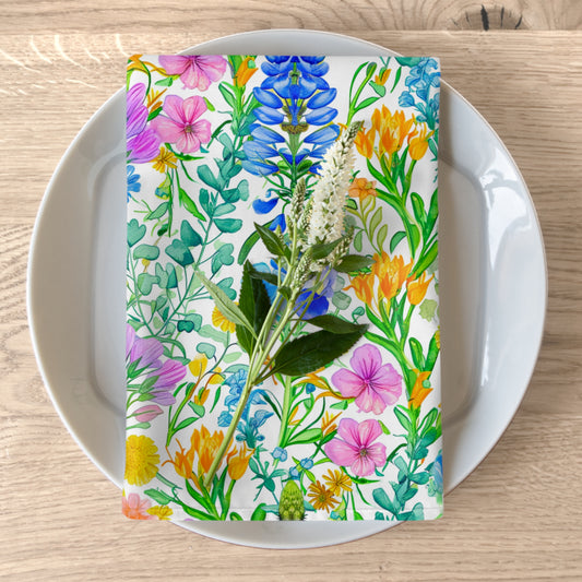 Wild Spring Flowers Table Napkins