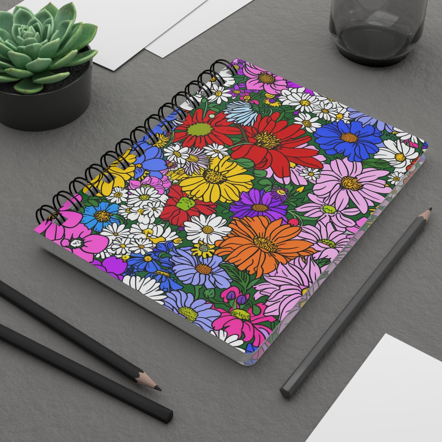 Spring Flowers Spiral Bound Notebook