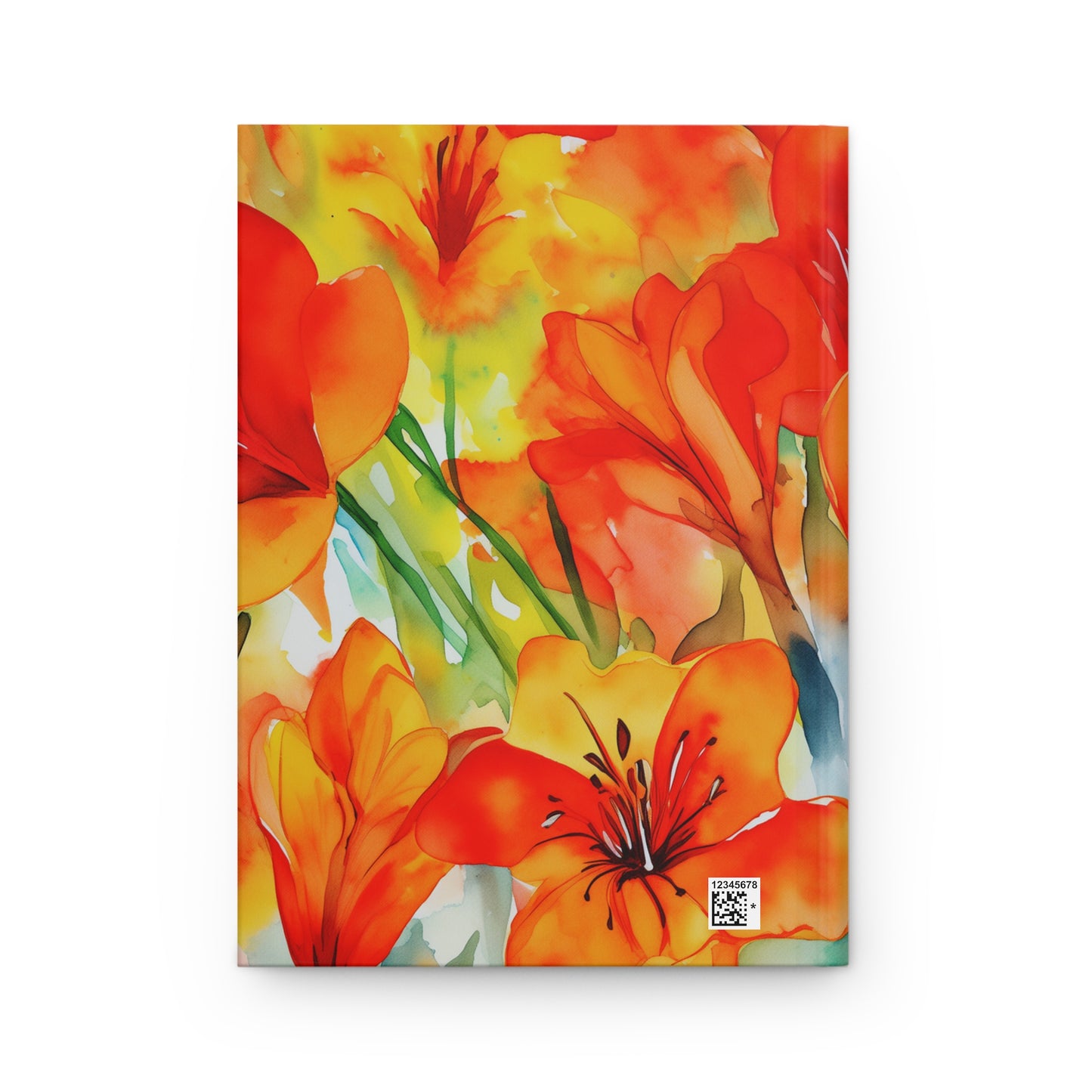 Red and Yellow Freesia Hardcover Notebook