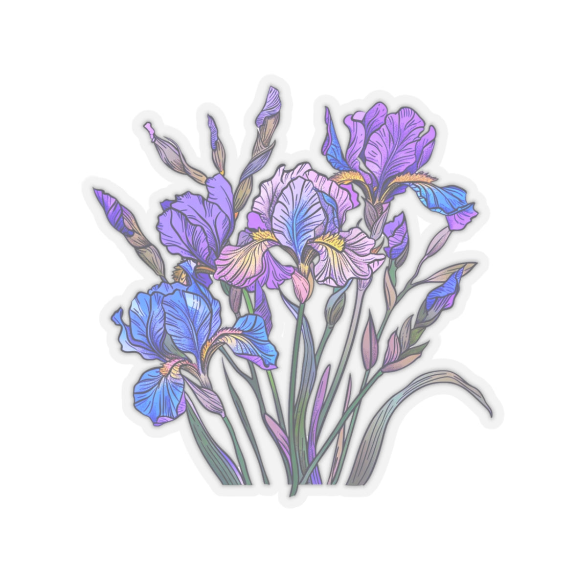 Wild Iris Bunch Sticker