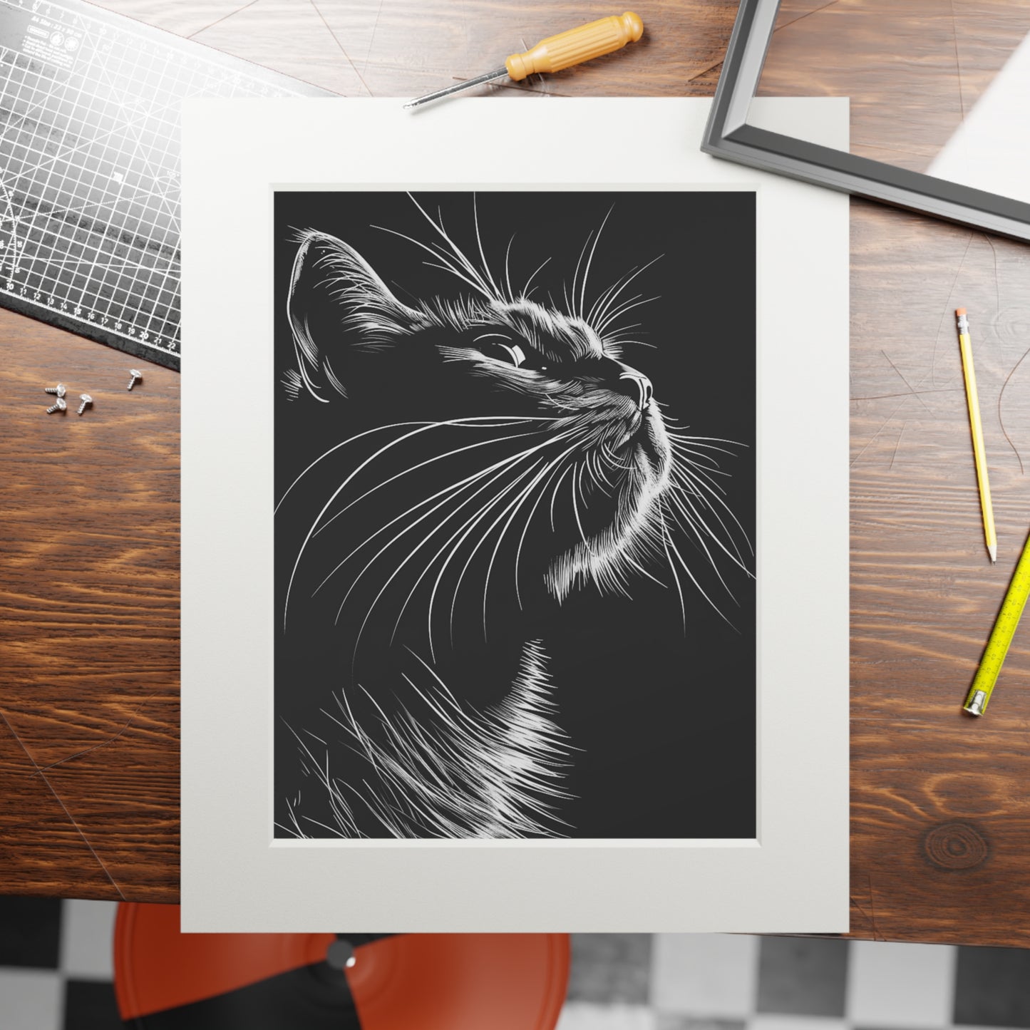 Cat with Attitude #2 Art Print