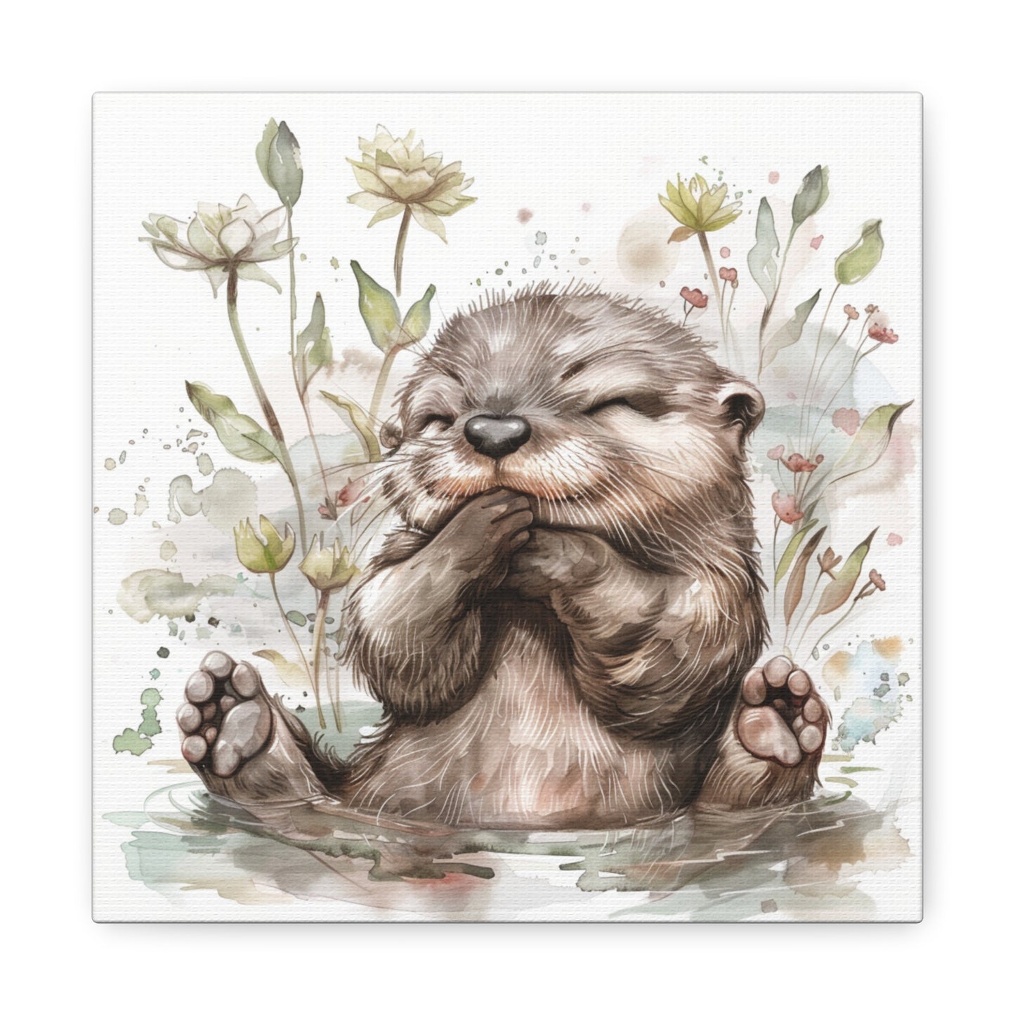 Happy Otter Nursery Art