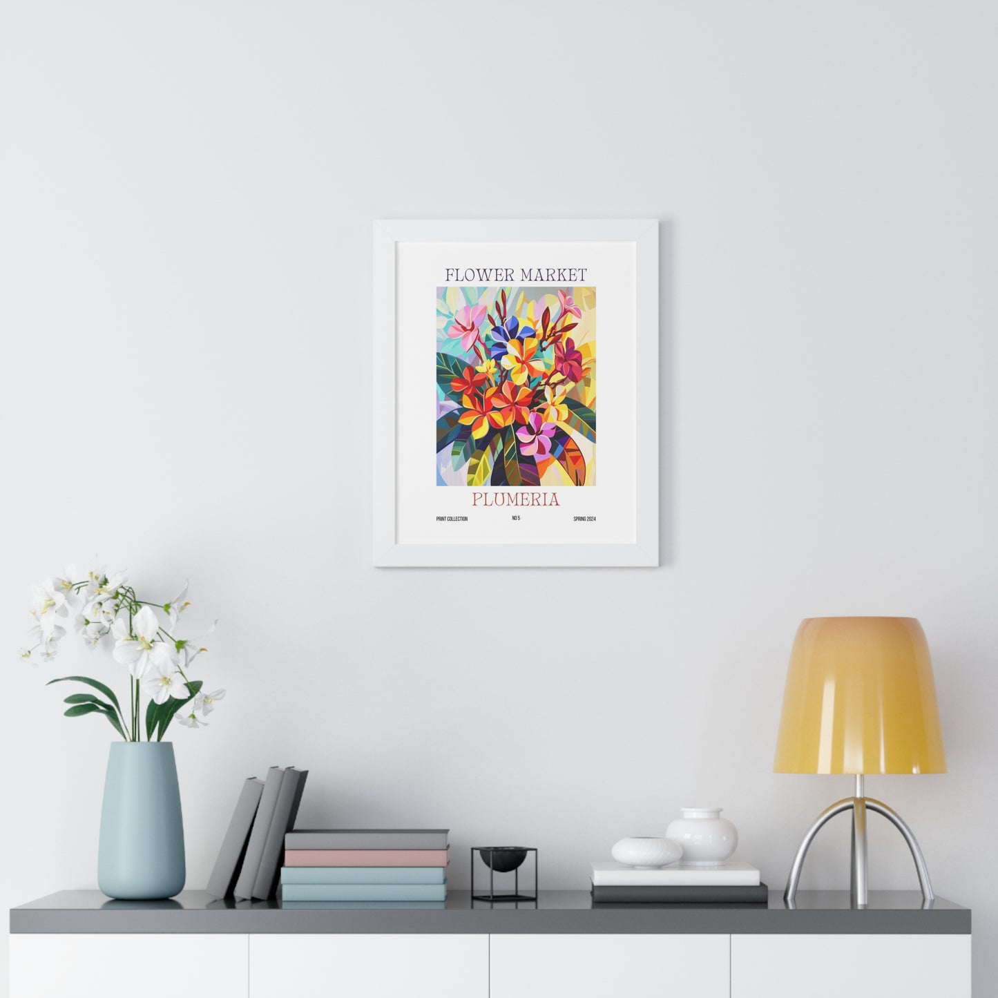 Plumeria Flower Market Framed Print