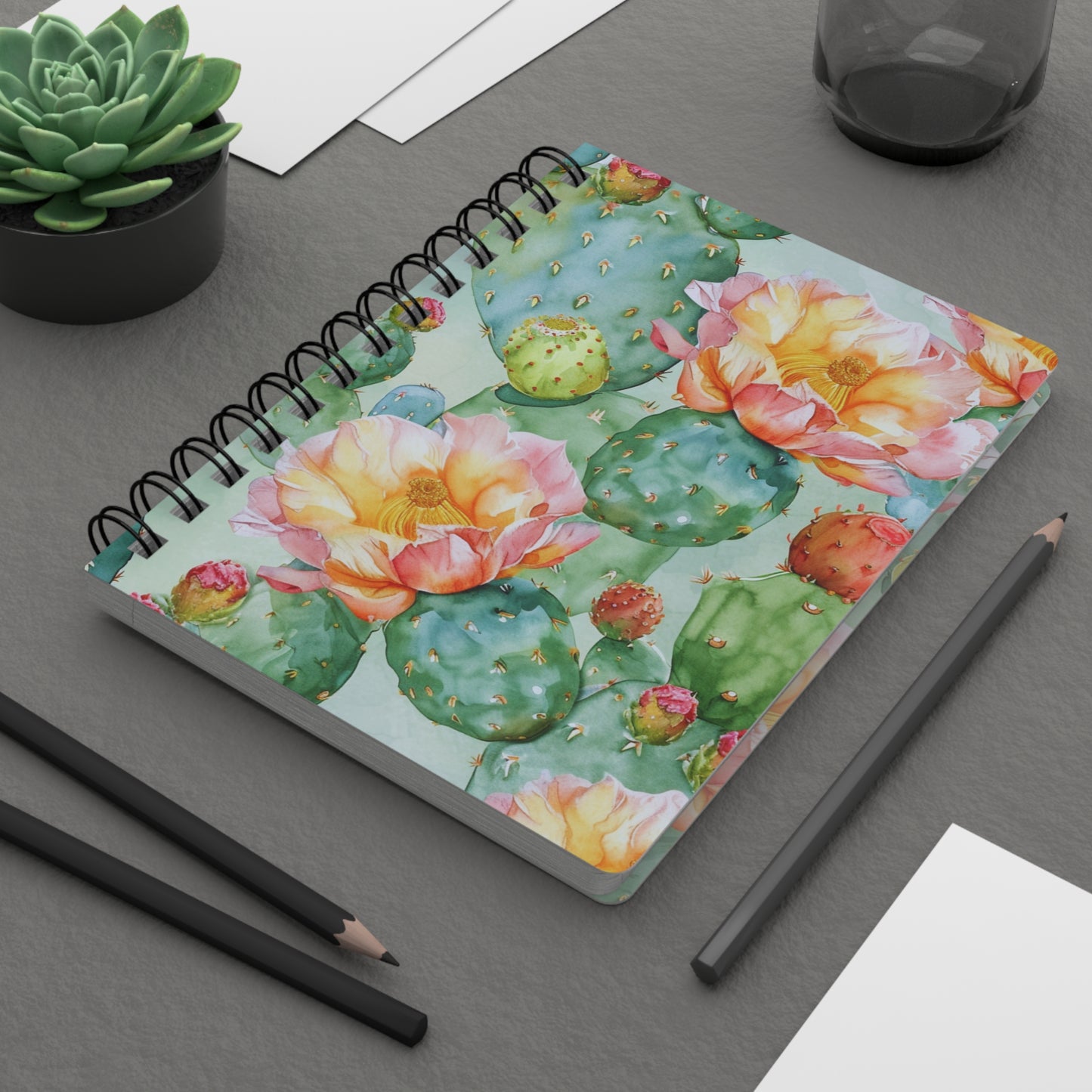 Sicilian Prickly Pear Spiral Bound Notebook