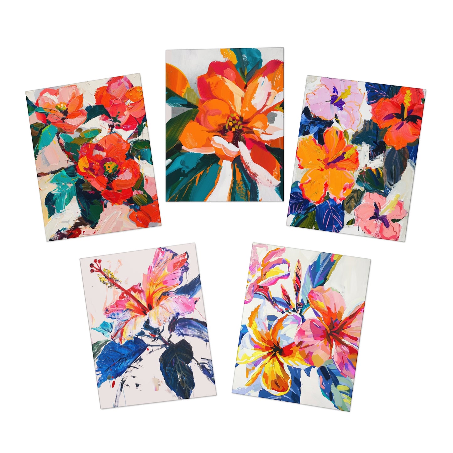 Flower Market Greeting Cards (5-Pack)