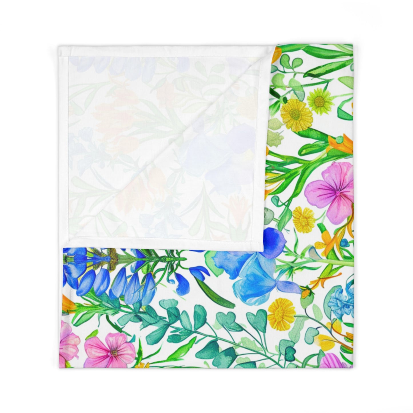 Wild Spring Flowers Baby Swaddle Blanket