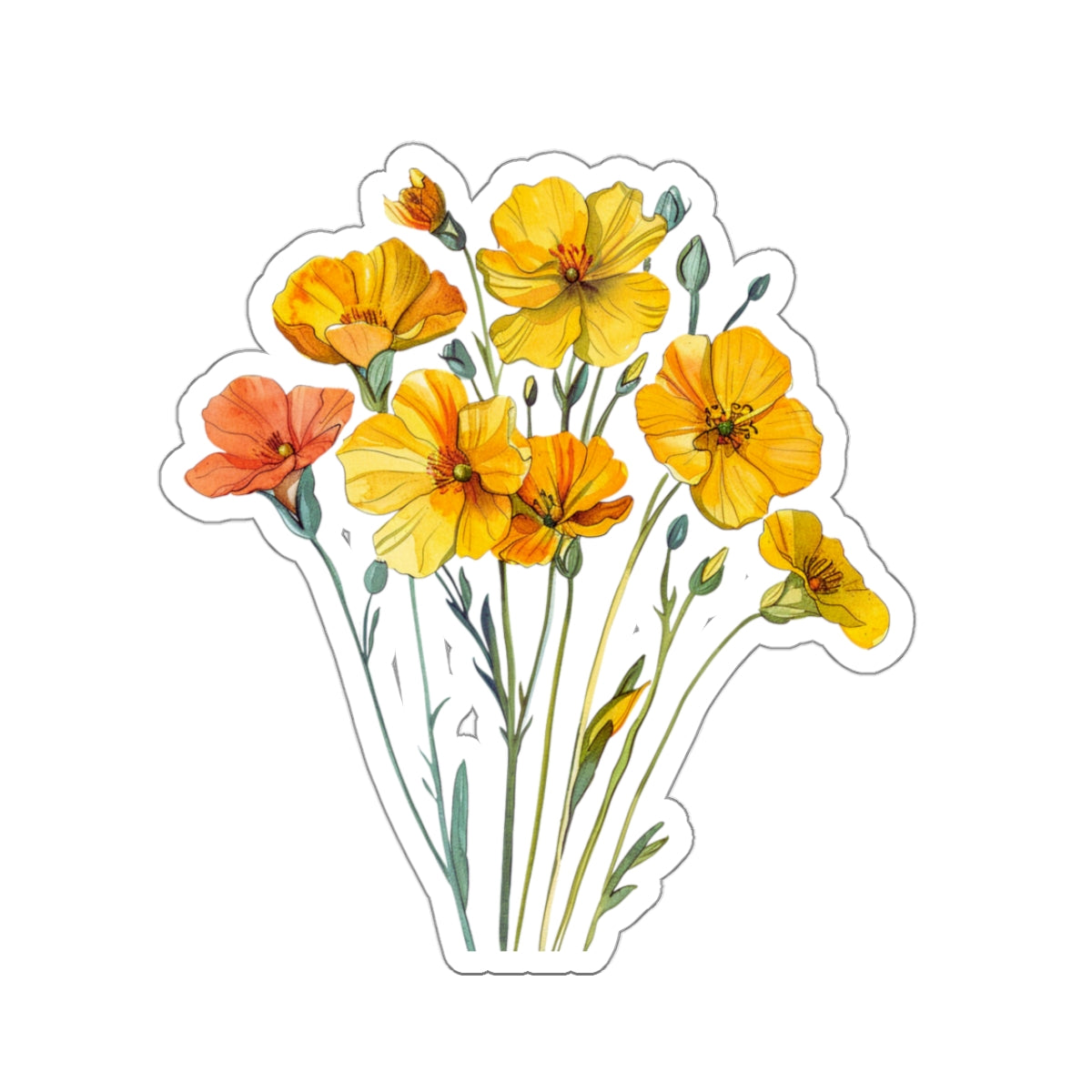 Wild Flower Bunch Sticker