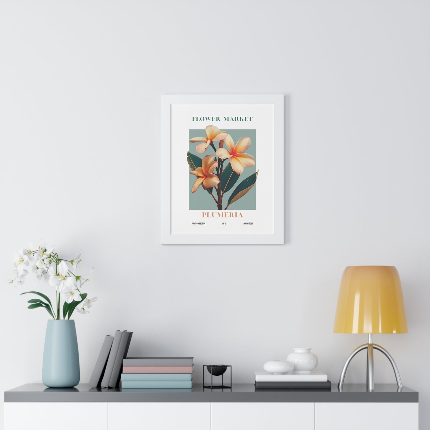 Plumeria Flower Market Framed Print