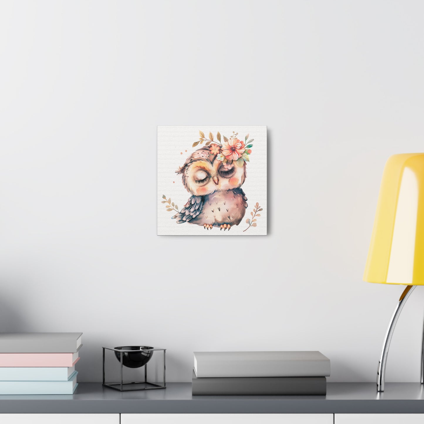 Happy Owl Nursery Art