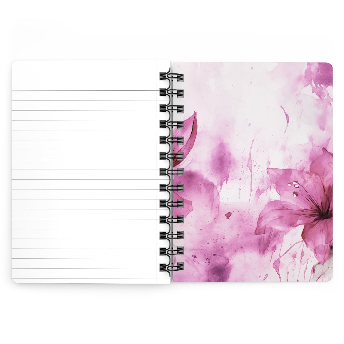 Wild Fuschia Flowers Spiral Bound Notebook