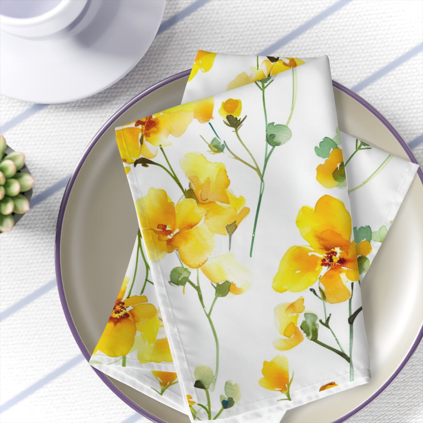 Wild Mustard Flowers Table Napkins