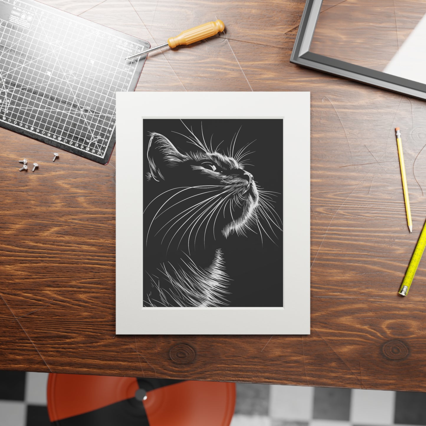 Cat with Attitude #2 Art Print