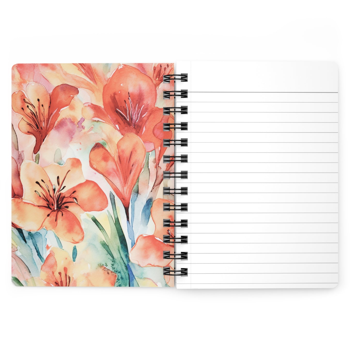 Red and Yellow Freesia Flowers Spiral Bound Notebook