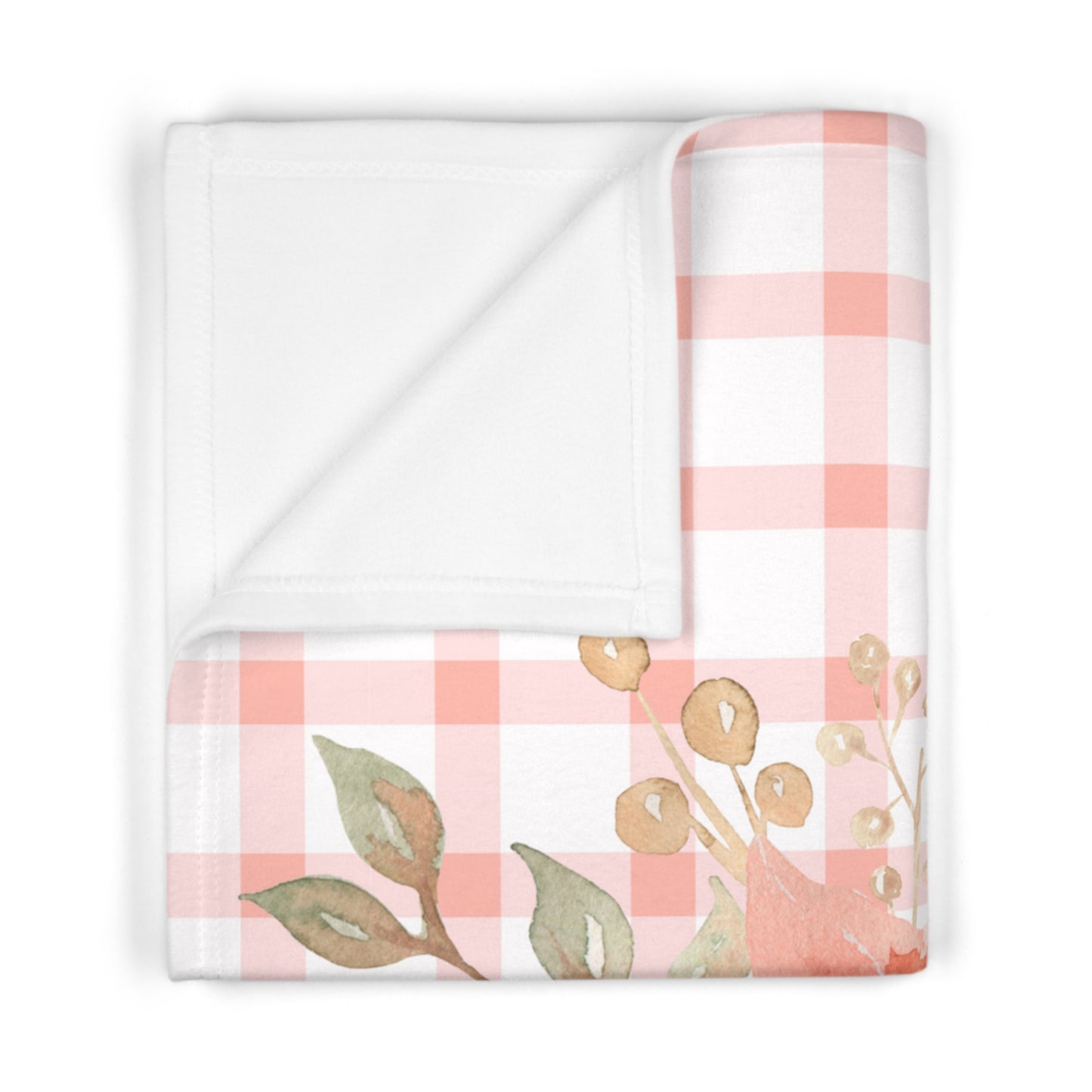 Pink Flowers Baby Blanket