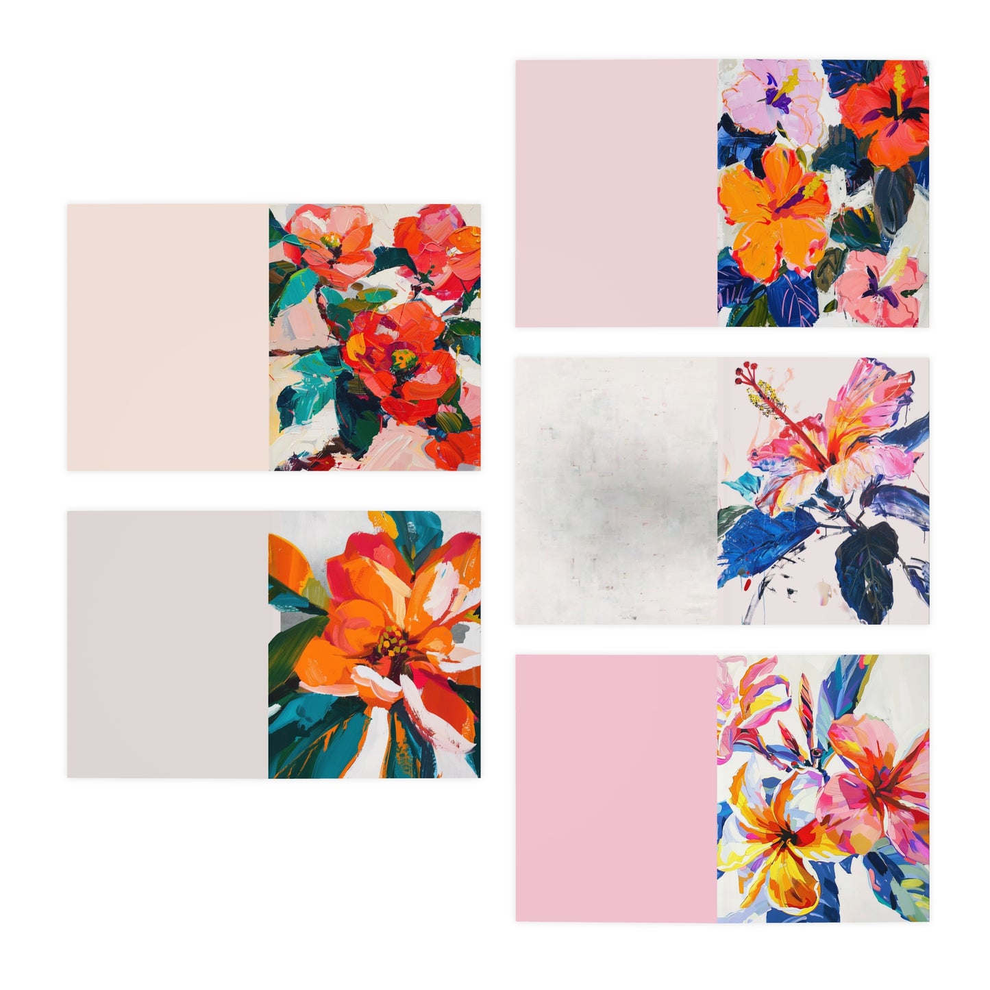 Flower Market Greeting Cards (5-Pack)