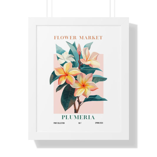 Plumeria Flower Market Framed Print