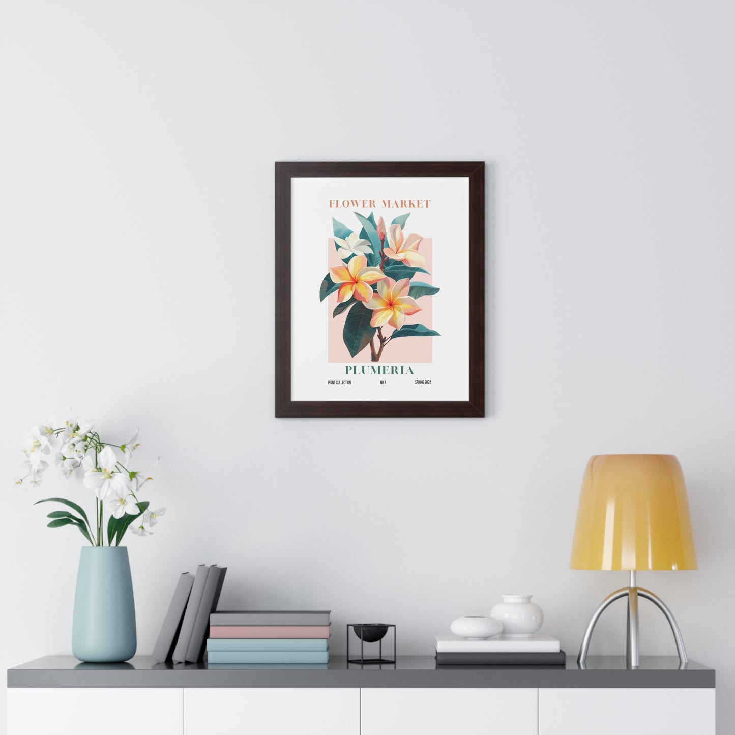 Plumeria Flower Market Framed Print