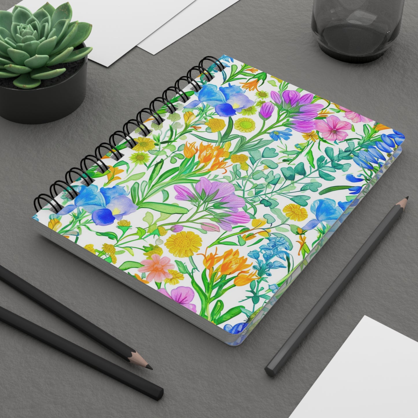 Wild Spring Flowers Spiral Bound Notebook