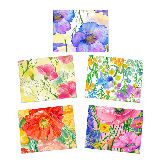 Wild Spring Flowers Greeting Cards (5-Pack)