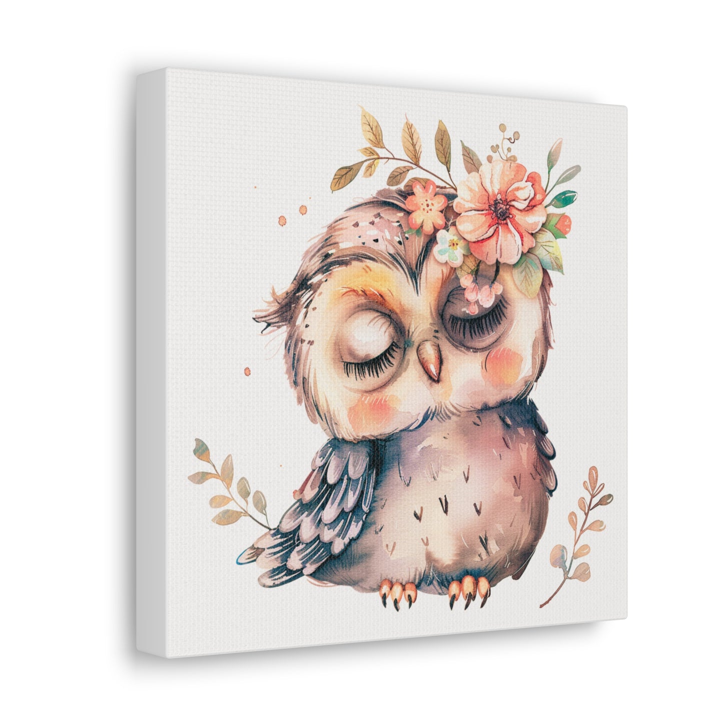 Happy Owl Nursery Art