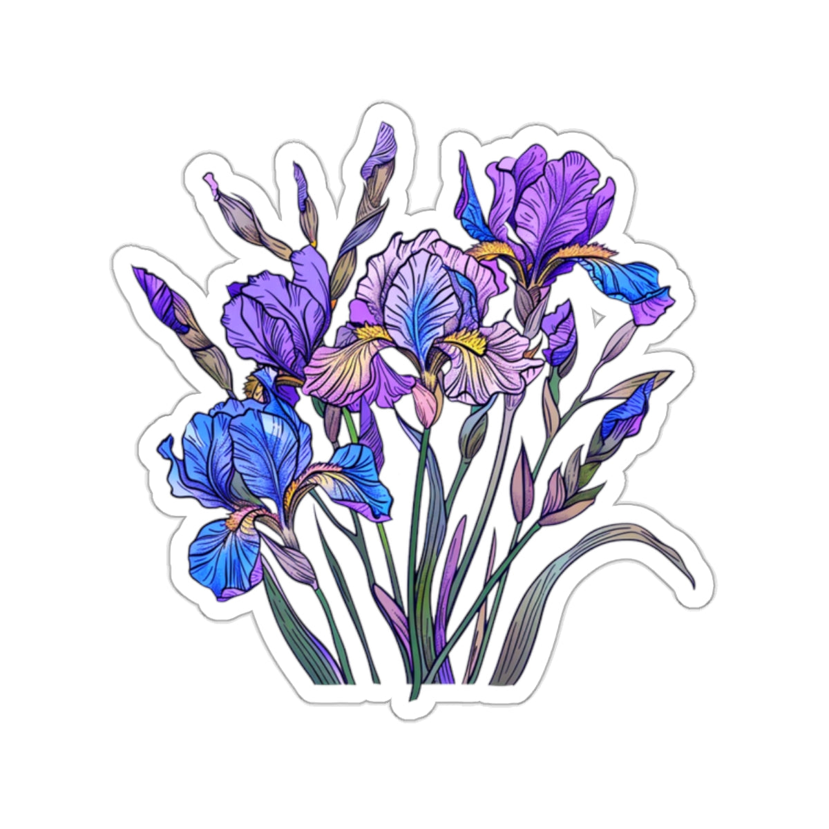 Wild Iris Bunch Sticker