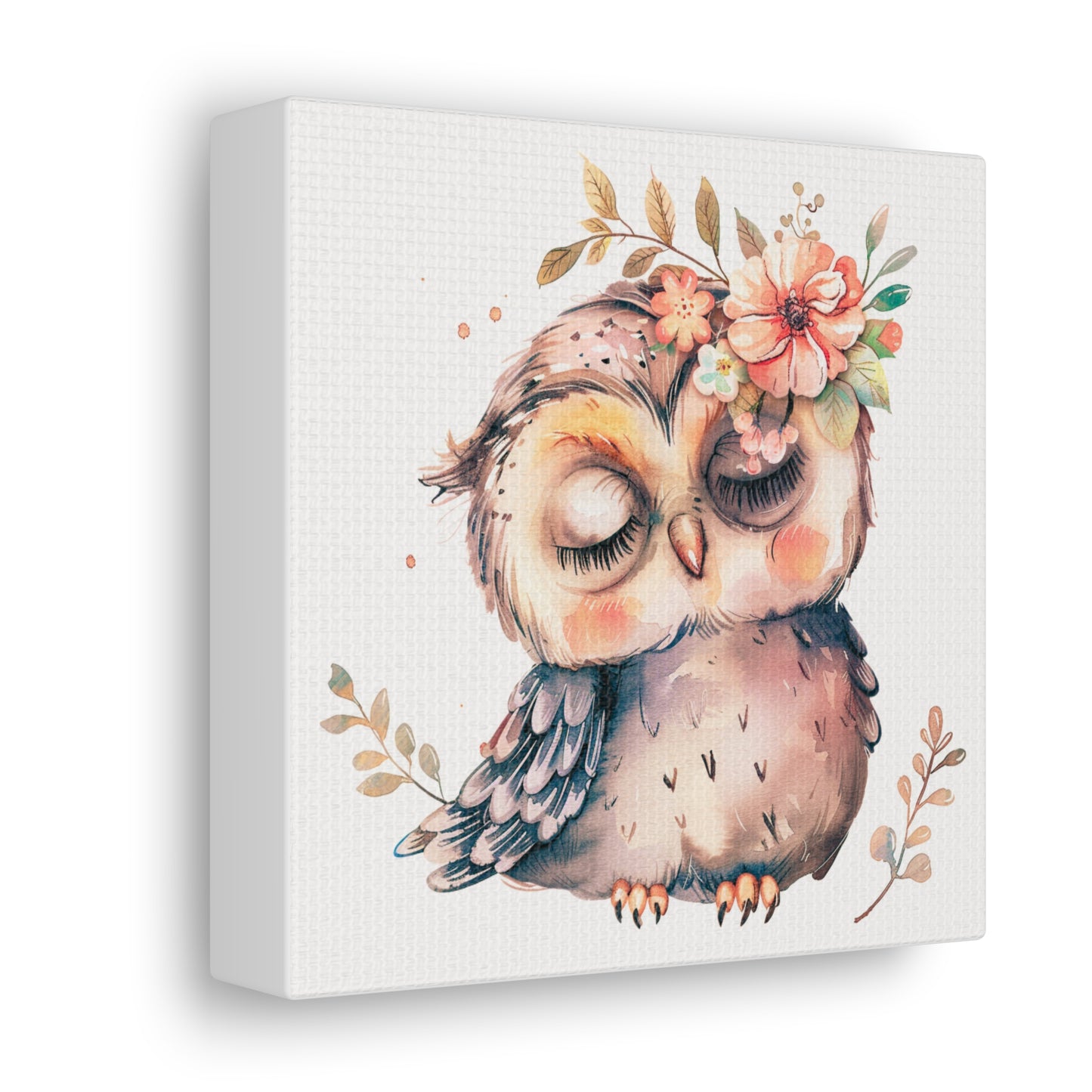 Happy Owl Nursery Art