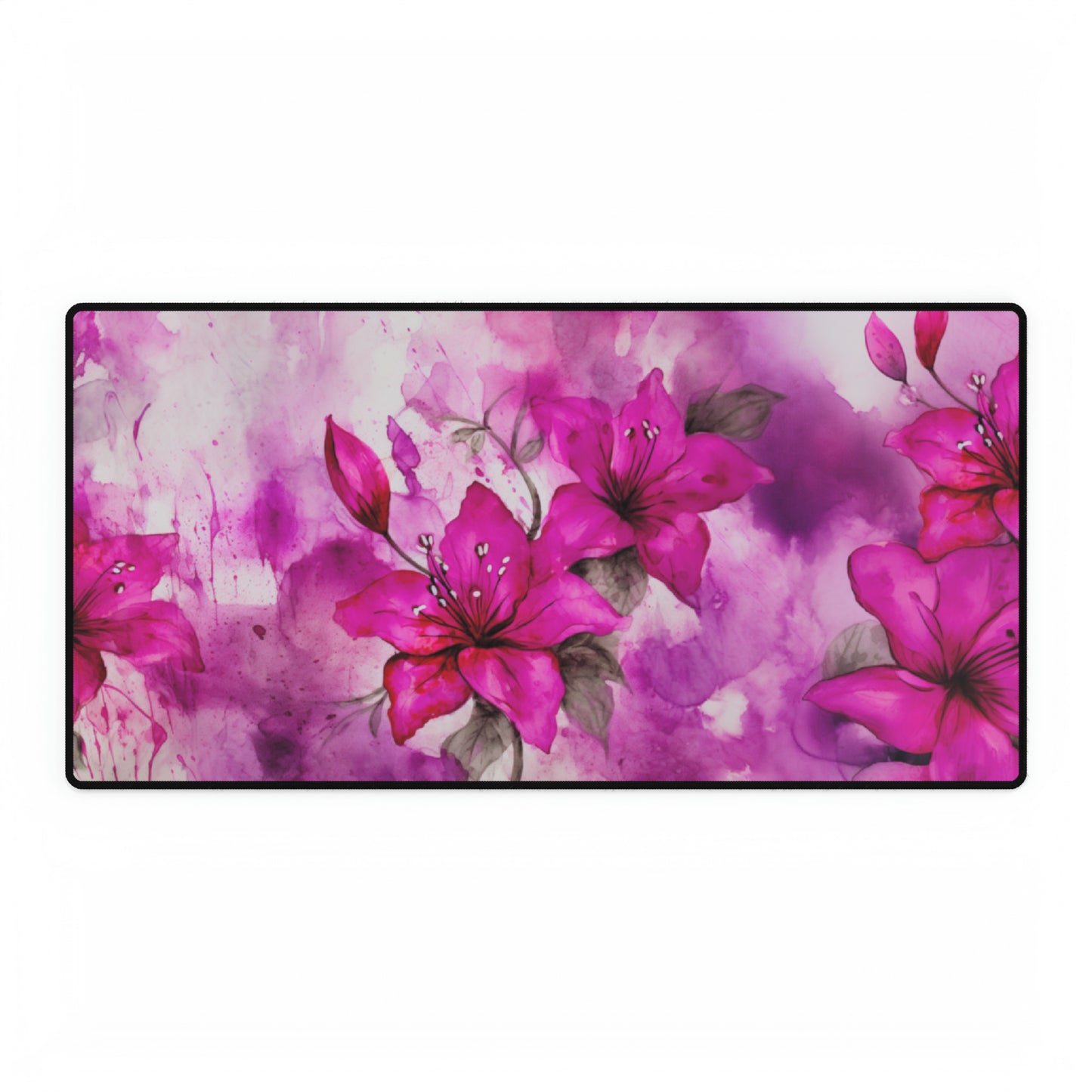 Wild Fuchsia Flowers Desk Mat