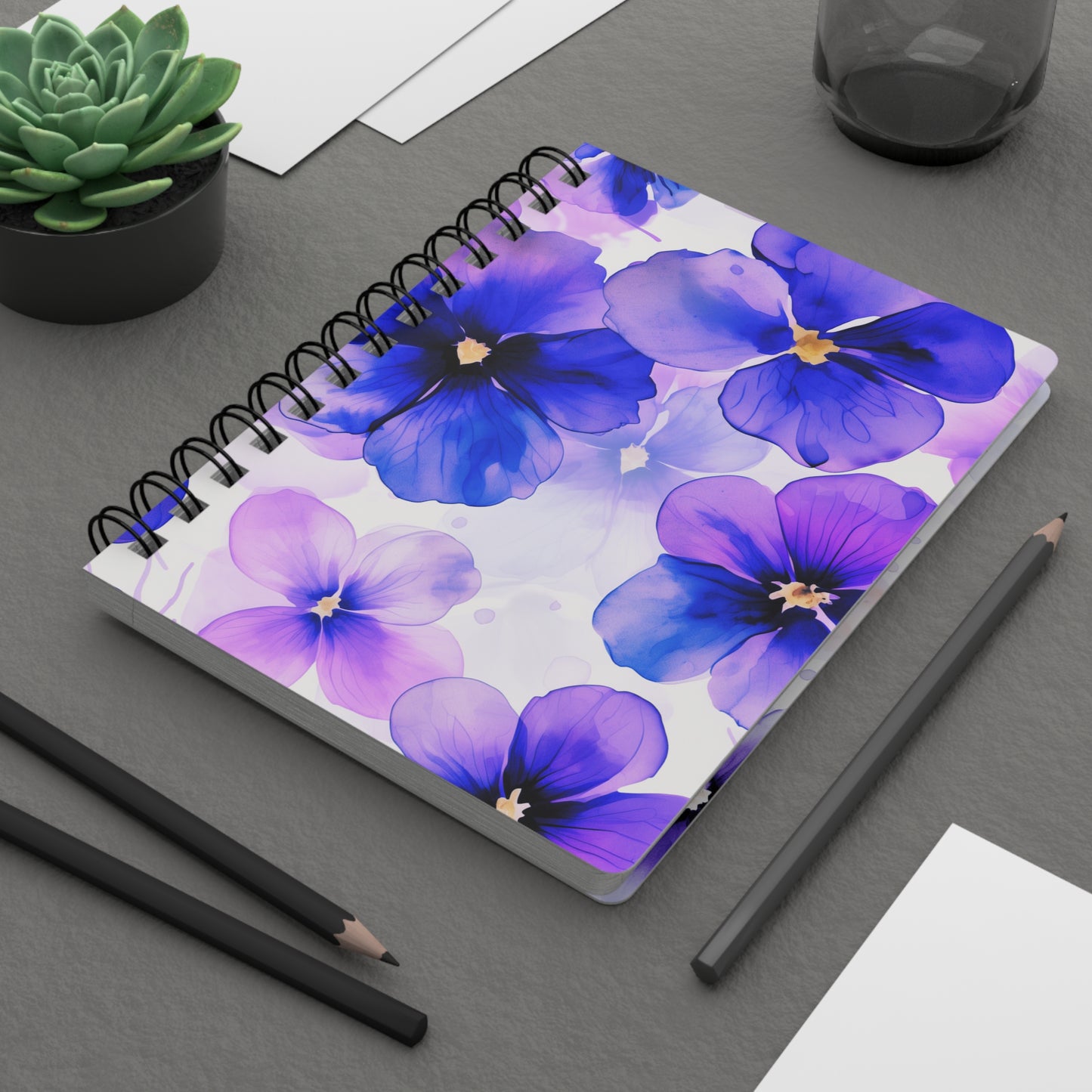 Wild Violets Spiral Bound Notebook