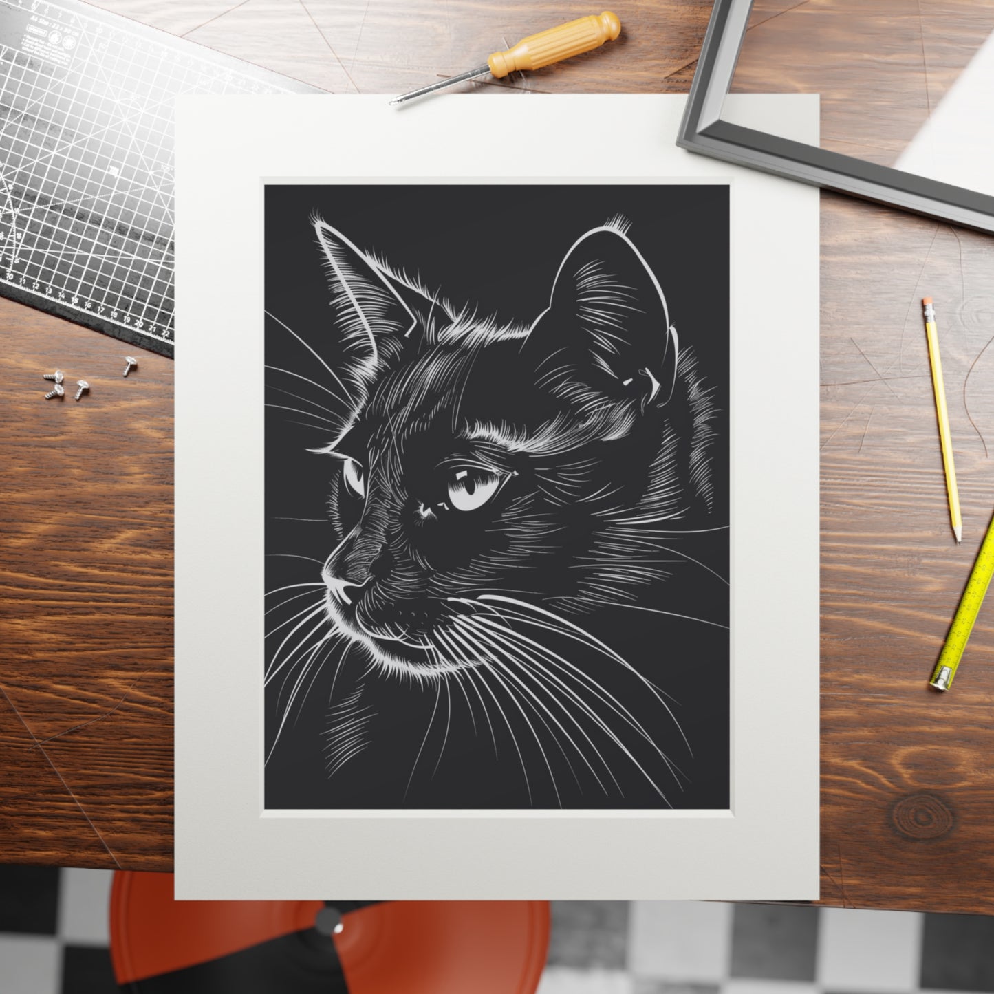 Cat with Attitude #1 Art Print