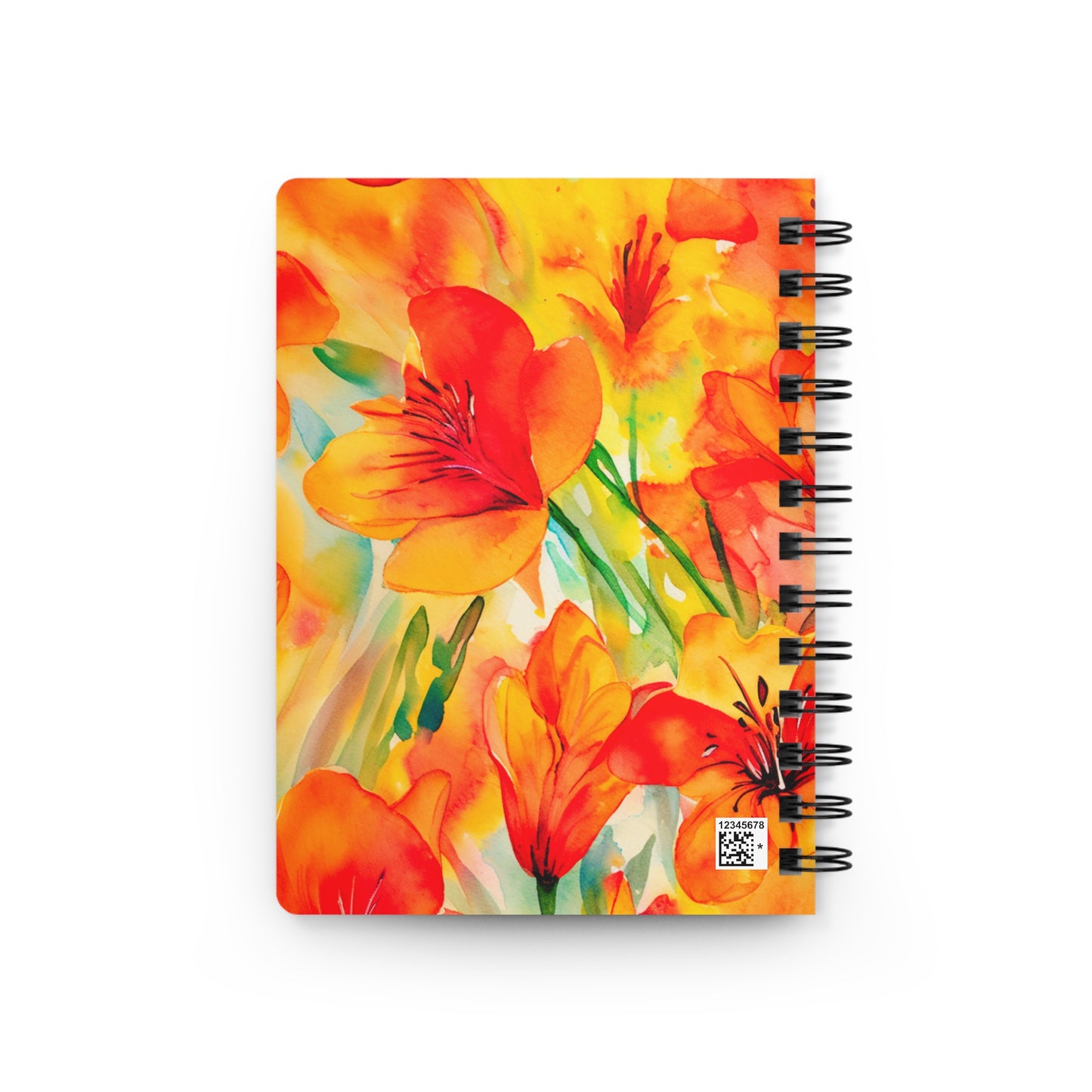 Red and Yellow Freesia Flowers Spiral Bound Notebook