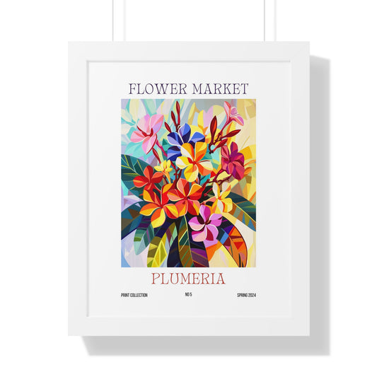 Plumeria Flower Market Framed Print