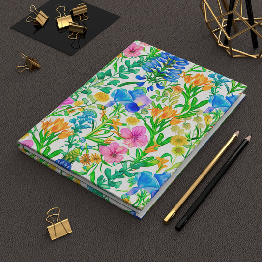 Wild Spring Flowers Hardcover Notebook