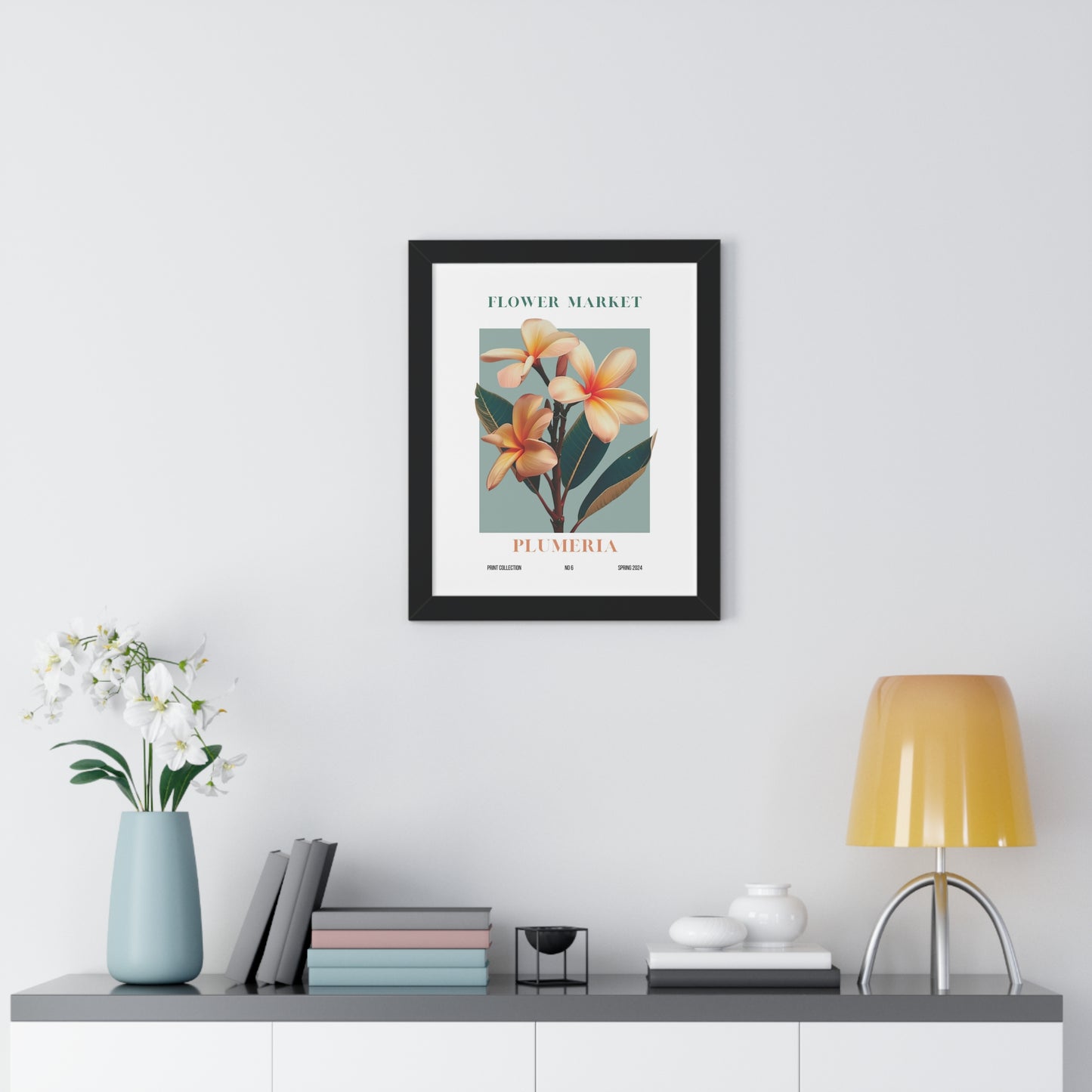 Plumeria Flower Market Framed Print