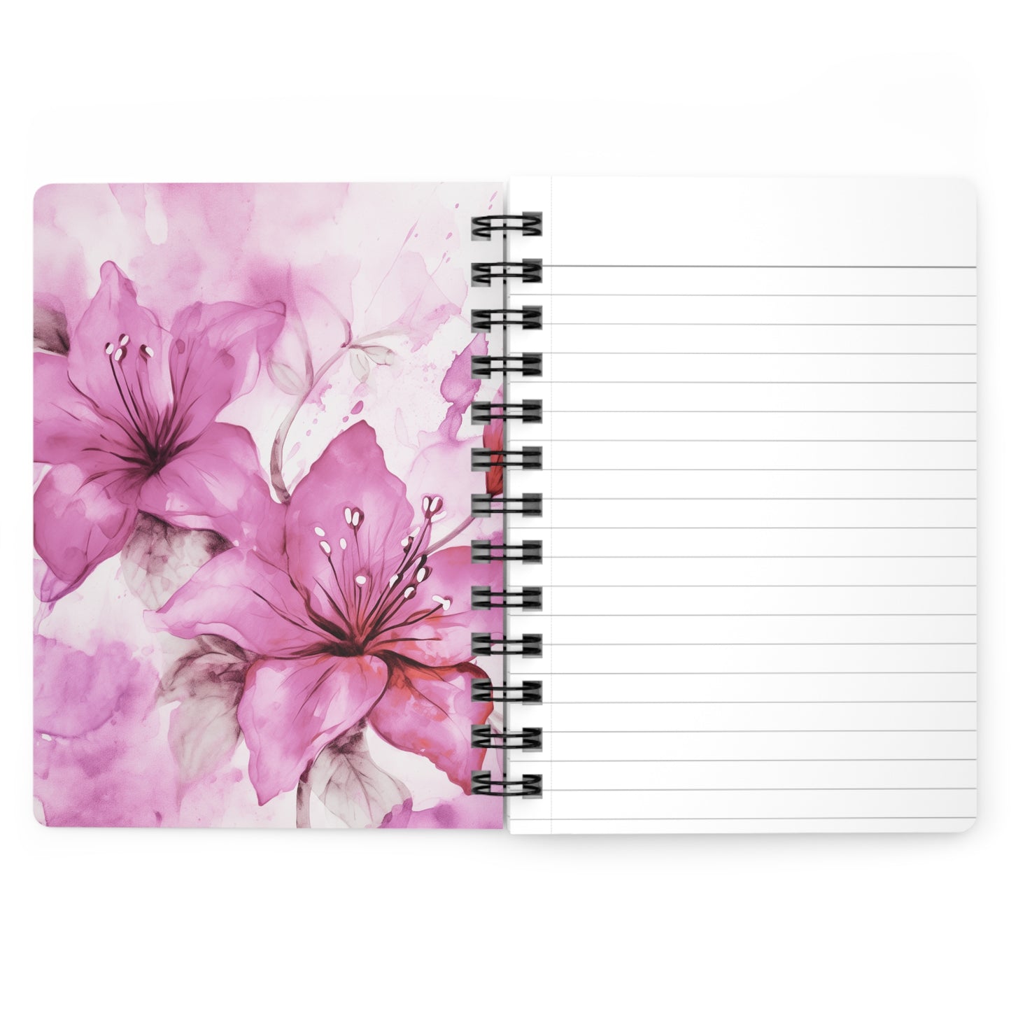 Wild Fuschia Flowers Spiral Bound Notebook